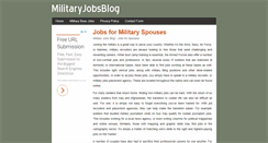 Desktop Screenshot of militaryjobsblog.com